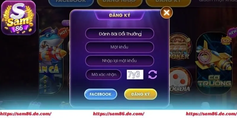 Cung cấp thông tin đăng ký Sam86 chính xác, không sai sót