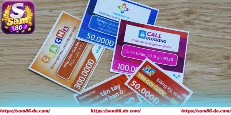 Nạp tiền Sam86 qua thẻ cào truyền thống quen thuộc